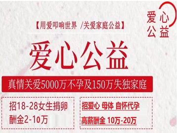 高明捐卵助孕生子 爱心志愿者招募